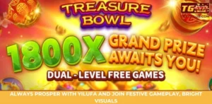 Spin Treasure Bowl for golden visuals, lucky symbols & jackpot-sized prosperity wins